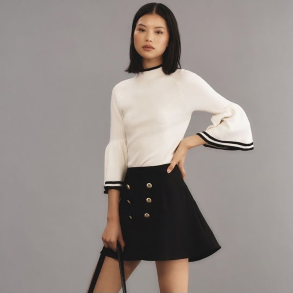 anthropologie maeve modern flute sweater